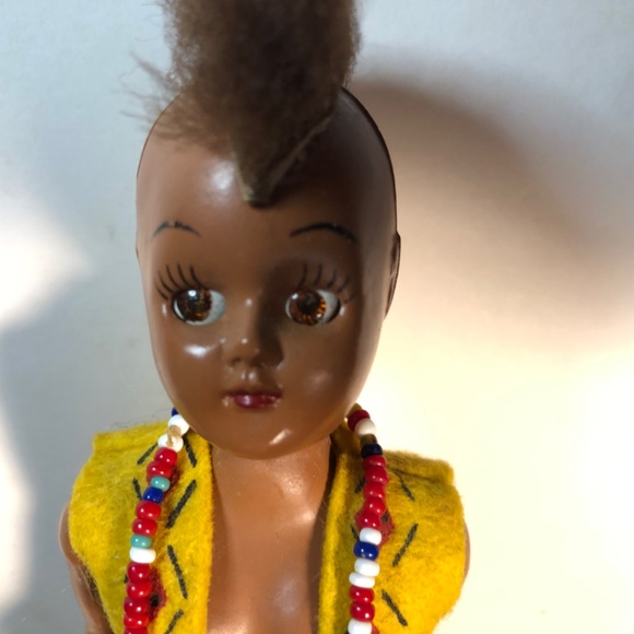 1950s Native American Doll W/Mohawk sleepy eyes 👀 - Picture 6 of 13